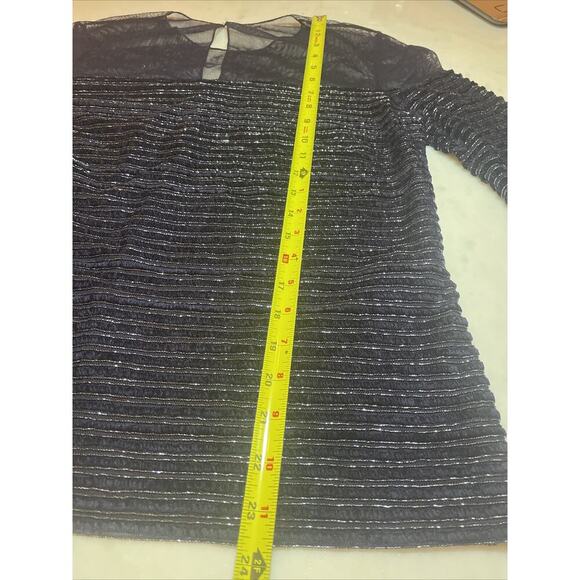 Ralph Lauren Collection Purple Label Long Sleeve Top Runway Blouse Sheer Neck 8 - Picture 5 of 10